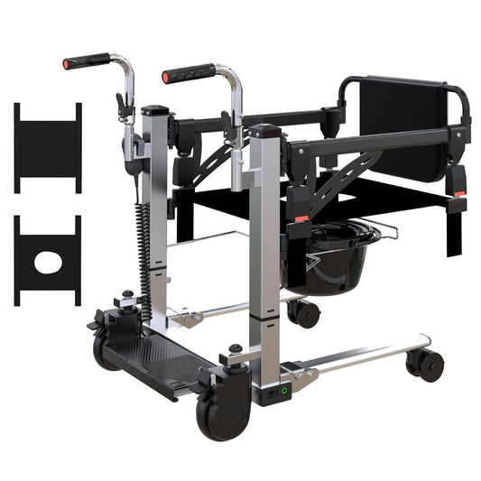 Garvee Heavy Duty Electric Patient Lift Chair Hoyer-Compatible Transfer Quiet & Electric Adjust suit for Home Hospital Nursing Use