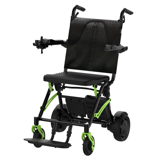 GARVEE Foldable Electric Wheelchair for Adults – Dual 250W Motors, 10Ah Battery Up to 20-Mile Range, Supports 220 lbs, Lightweight 57 lbs with 360° Joystick
